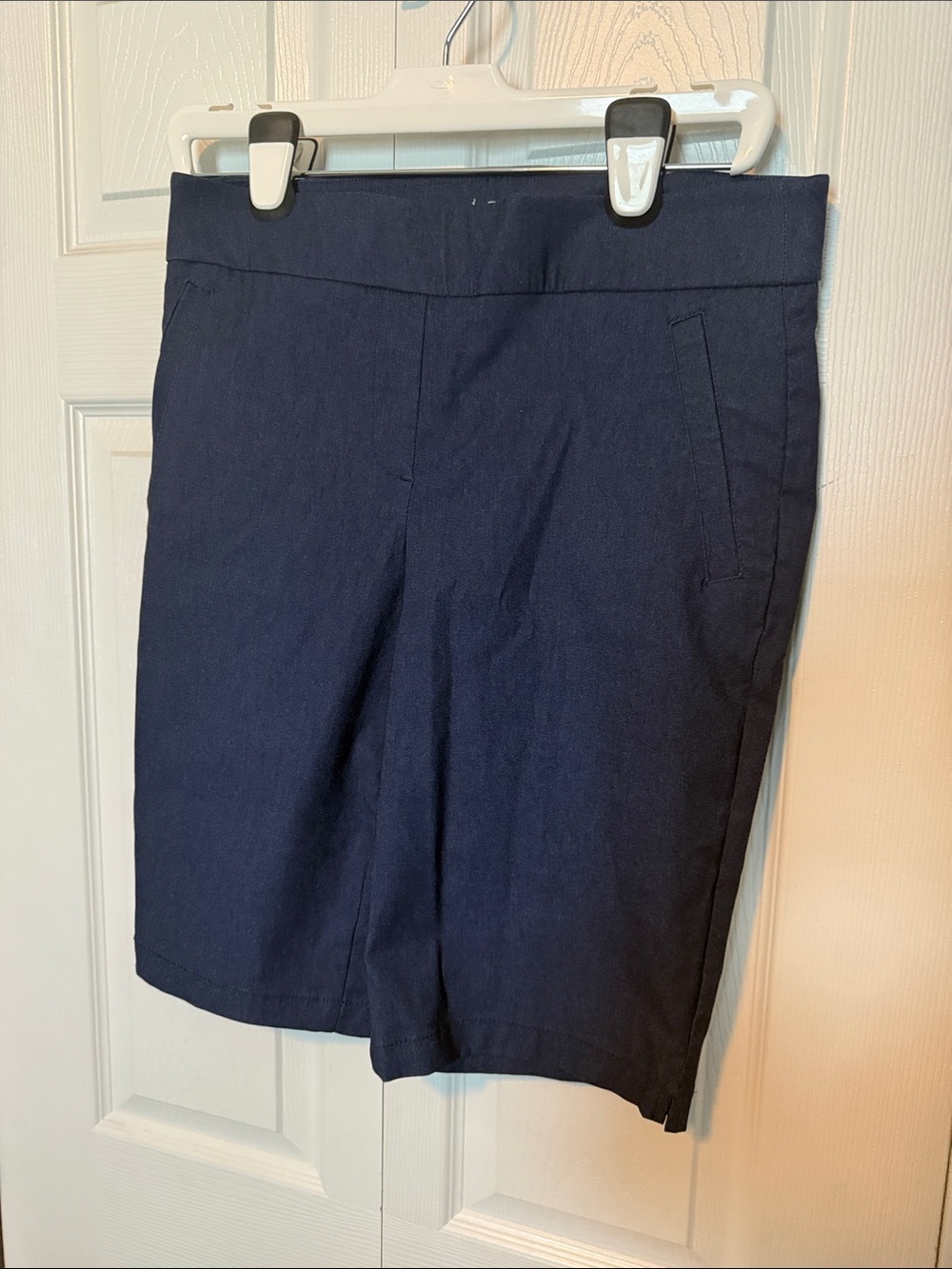 Kim Rogers Navy Bermuda Shorts with Side Pockets